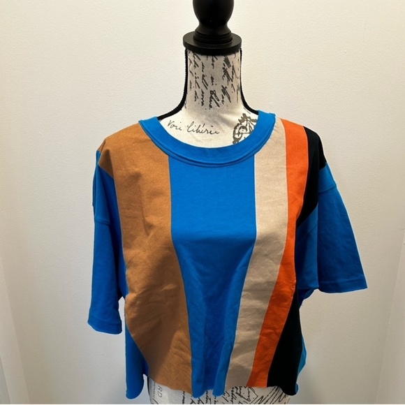 Free People Movement Inspire Tee in color blocked Size Medium FP1062 - Picture 4 of 4